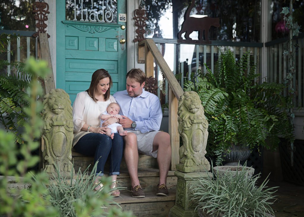 Six month old with parents in Old Town Spring TX