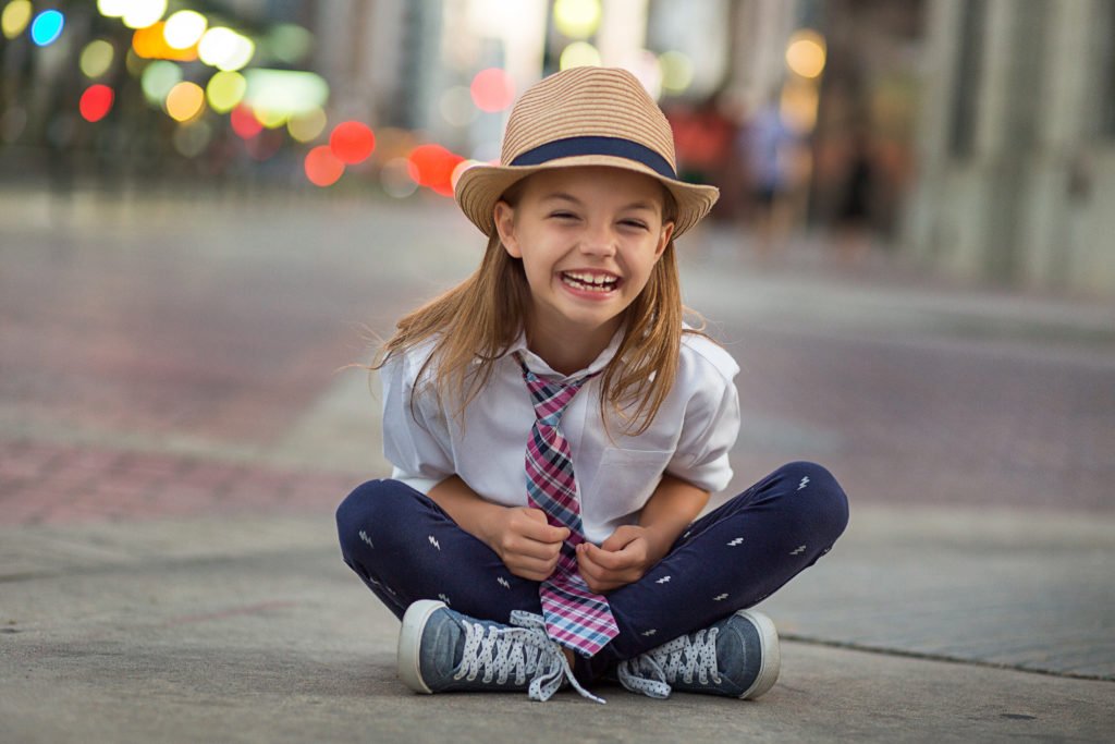 Six year old in downtown Houston TX