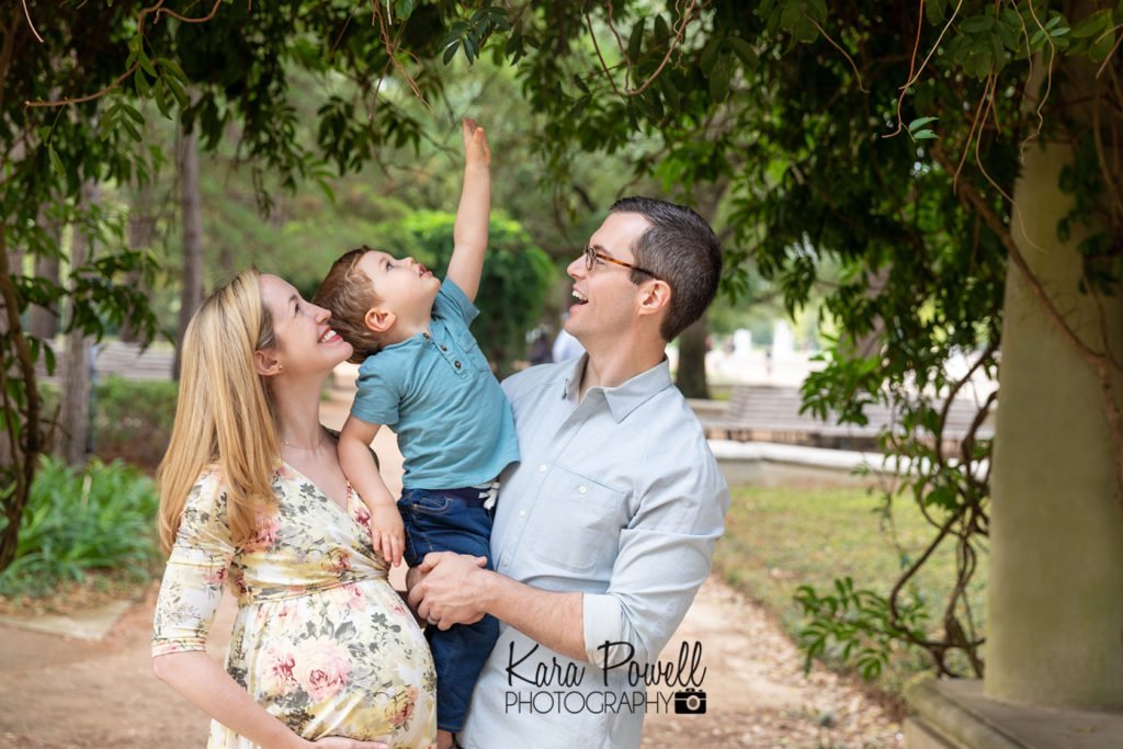 Houston TX expecting family of three in Hermann park