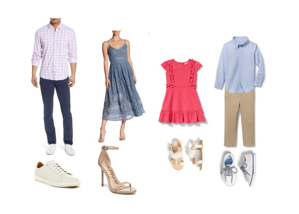 Woodlands TX summer family outfit in spring tones session for photography session