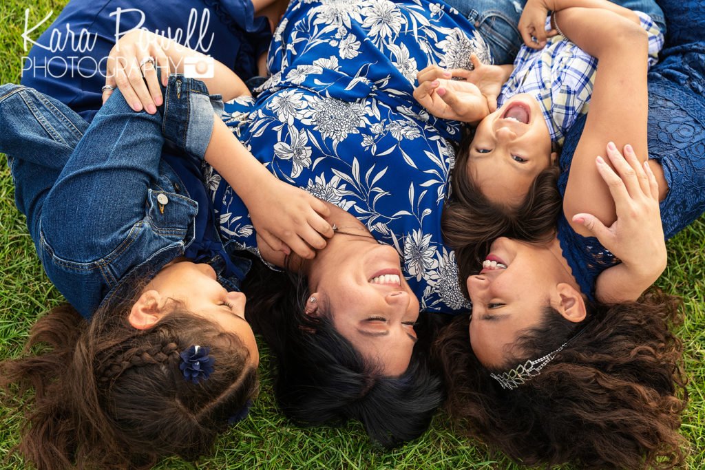Conroe TX mother of three in Carl Barton Park showing mothers in photos with their children