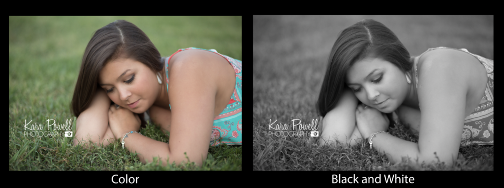 Side by side comparison of color or b&w photos