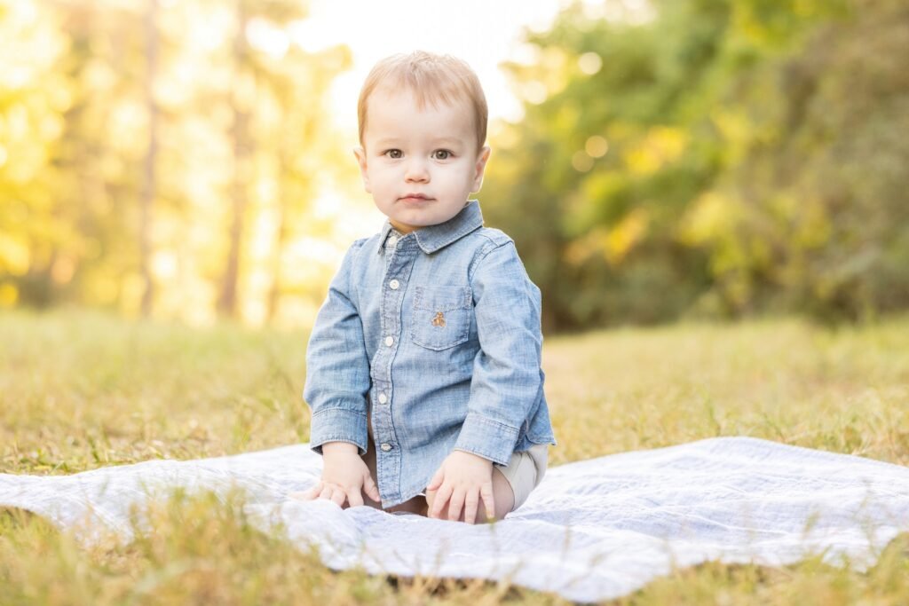 One year old in Woodlands TX field