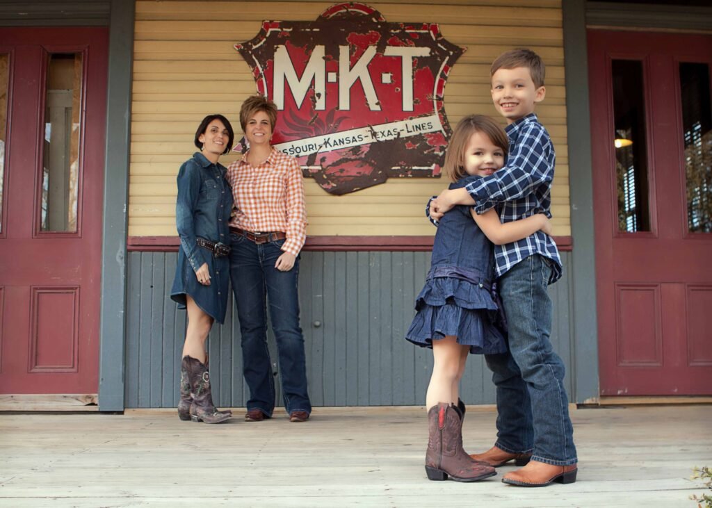 Family of four in Old Town Spring TX