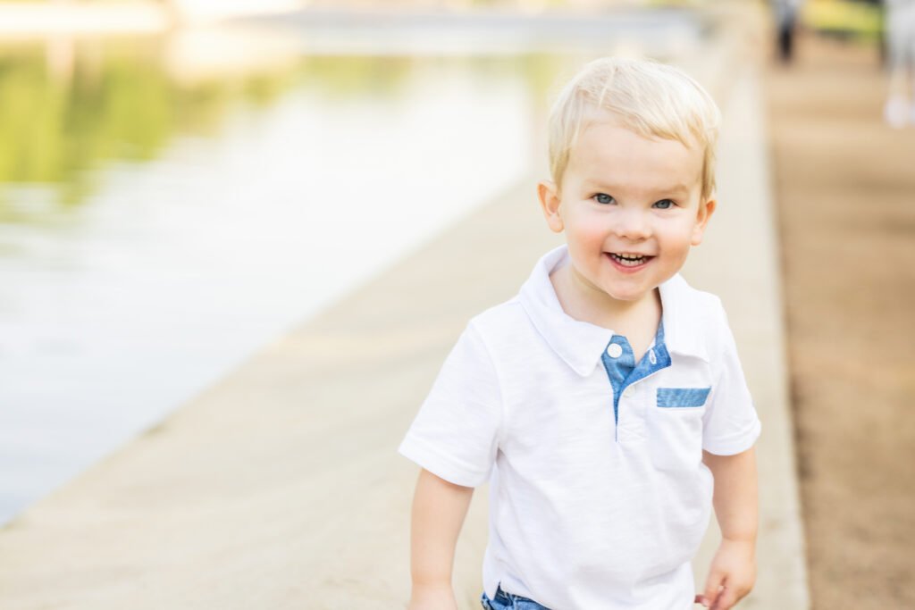 Eighteen month old playing at park in Houston TX