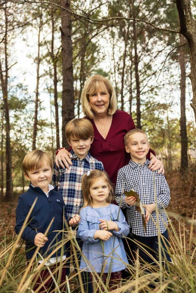 Grandmother with four of her grandkids in Tomball TX