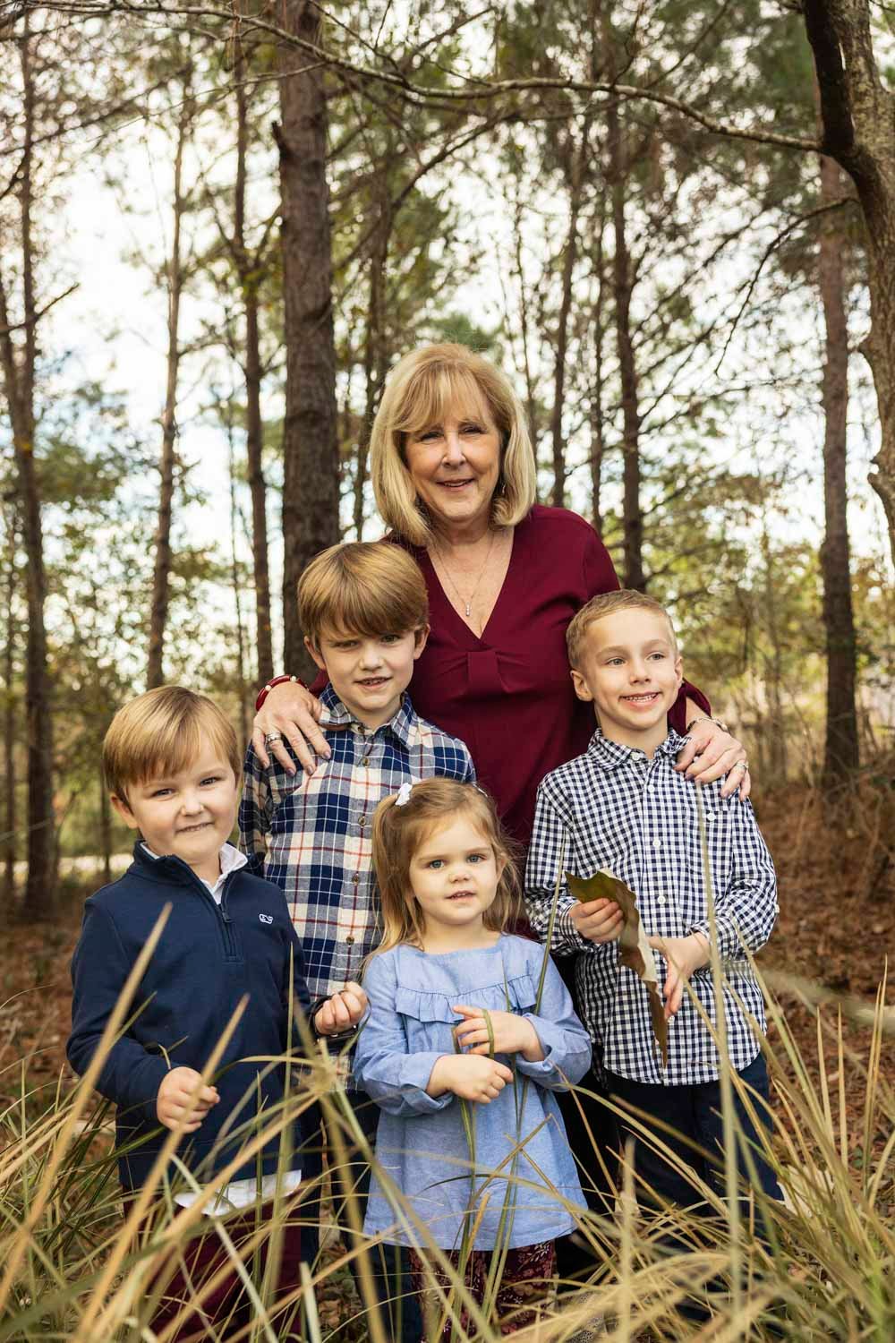 Grandmother with four of her grandkids in Tomball TX