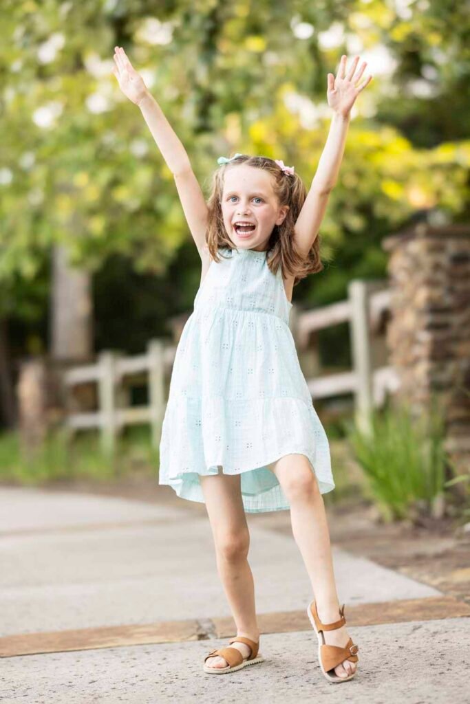 Six year old excitement in Tomball TX