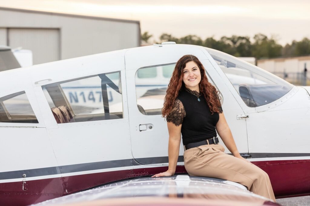 Tomball TX aviation senior, Kara Powell Photography