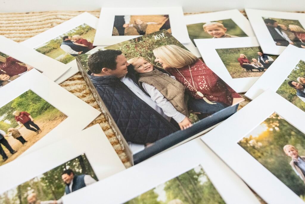 Custom Heirloom box with 12 matted prints Kara Powell Photography.