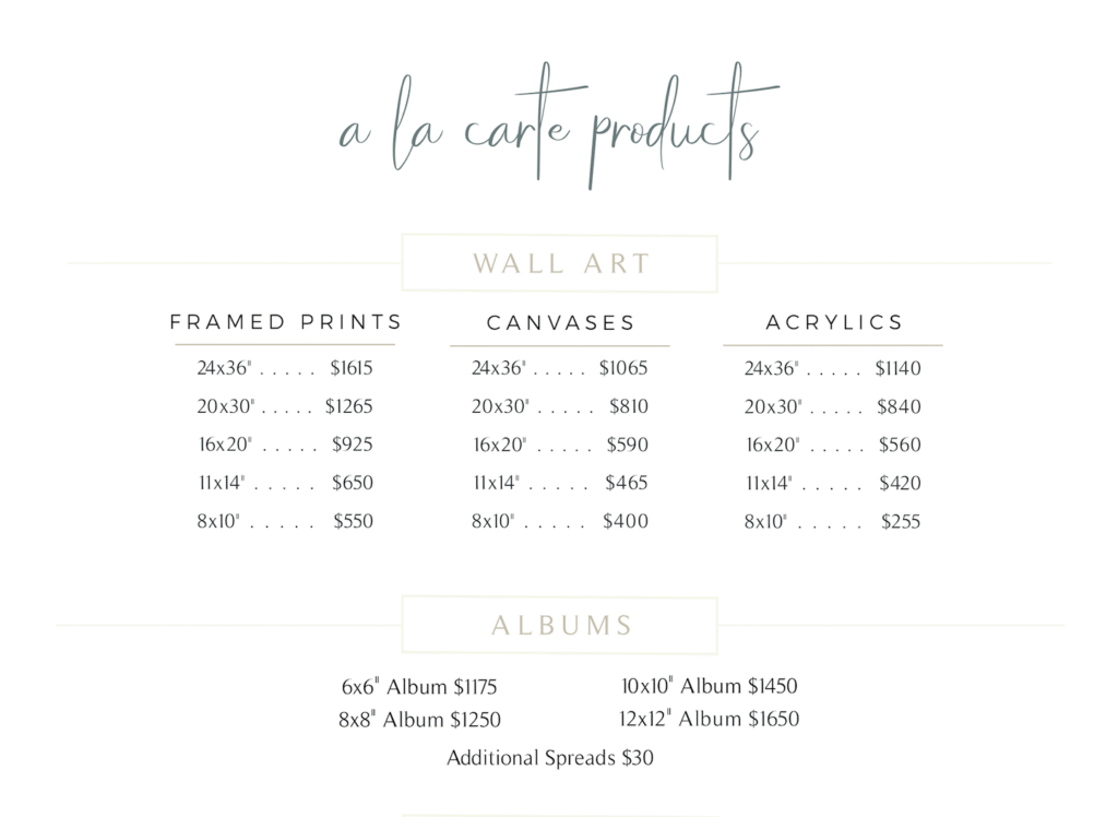 Kara Powell a la carte items