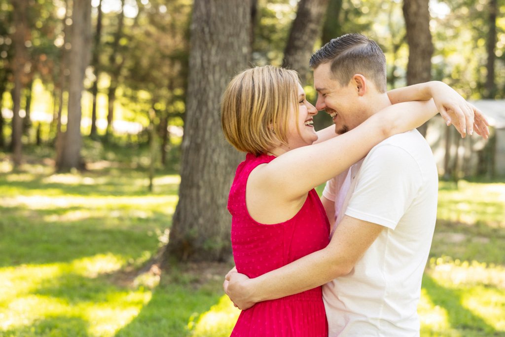 Couple at their home in Conroe TX at sunset, Kara Powell Photography
