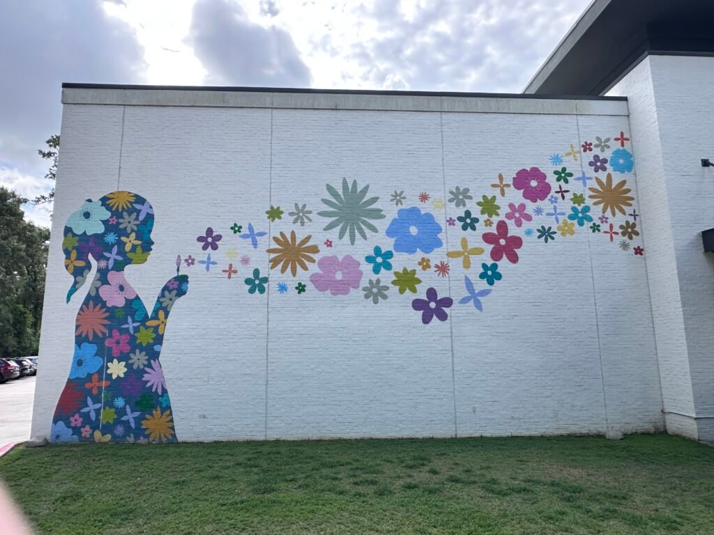 Dandelion mosaic in the Woodlands, TX taken by Kara Powell Photography.